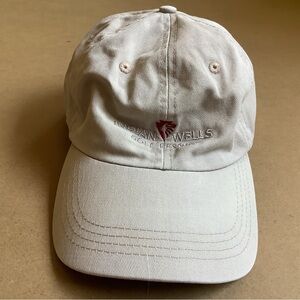 Beige/Tan Indian Wells Golf Resort Embroidered Adjustable Baseball Cap Hat